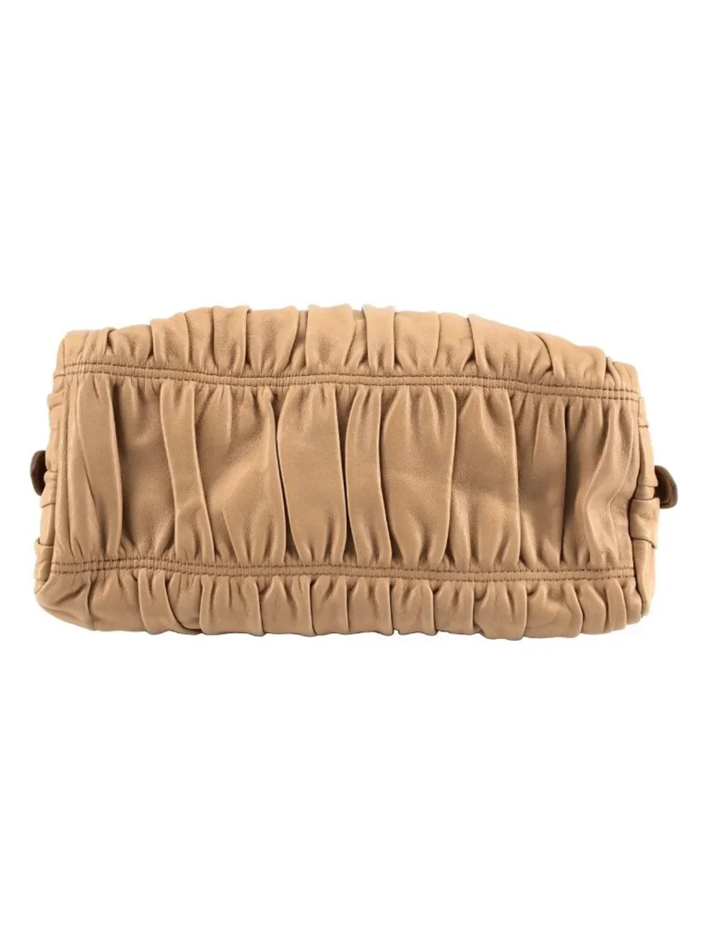 Prada Nappa Gaufre Chain Shoulder Bag Beige